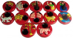 Κόκκινες Βάσεις για Κώνους και Sticks με Ζώδια